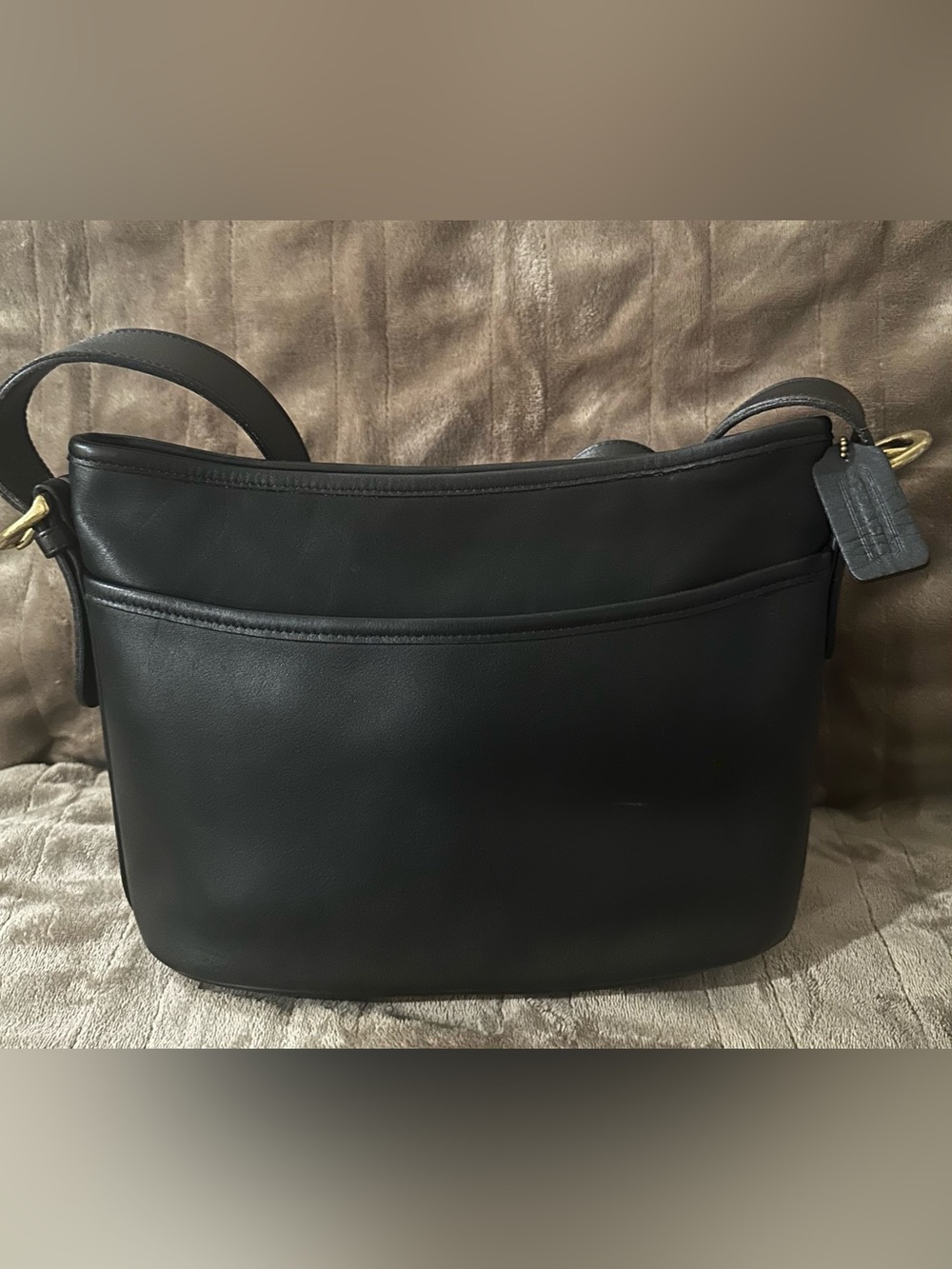 Vintage Coach Worth Bag Black Leather Crossbody 4143 90s